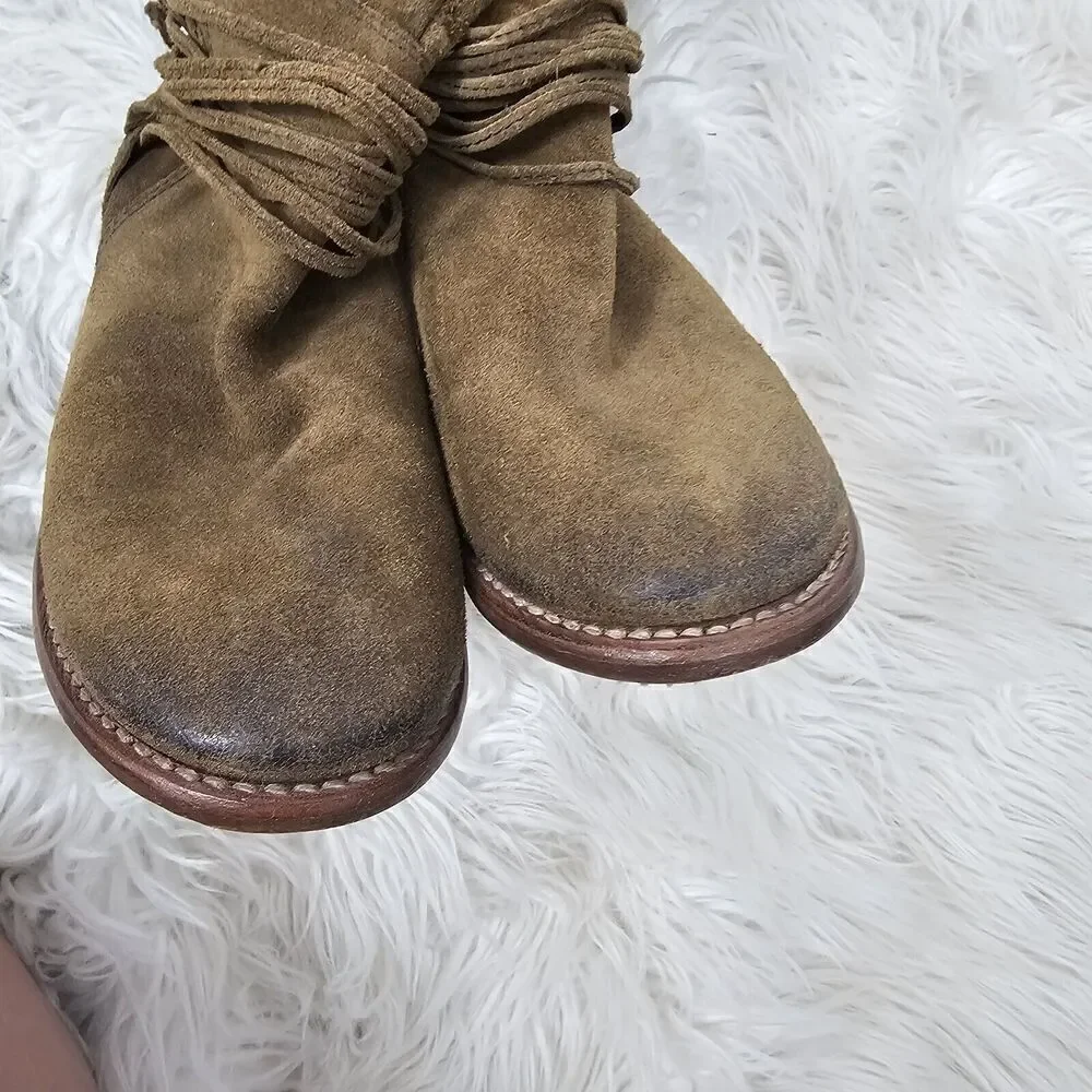 Bed Stu Women’s Redmond Tall Sailor Suede Boots Size 7.5 Brown